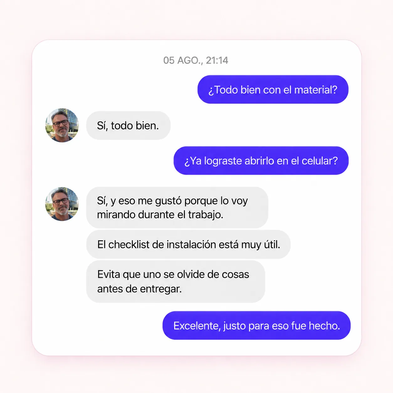 Testimonio 02 de un instalador